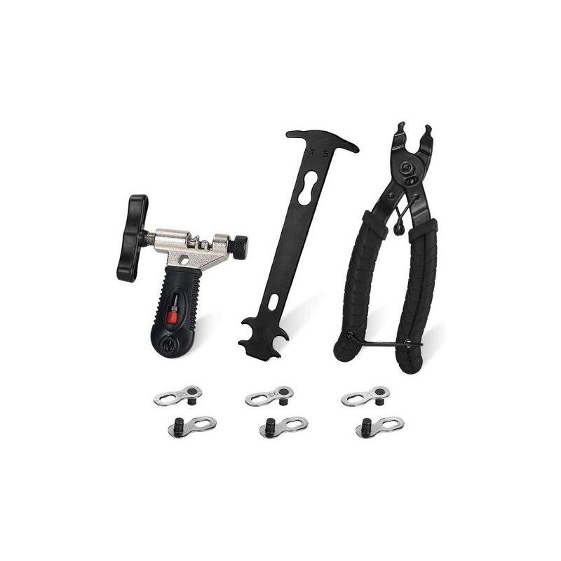 Fei Yu - Kit d'outils de réparation de chaîne de vélo, pince à maillons, coupe-chaîne, coupe-chaîne, indicateur d'usure de chaîne et connecteur