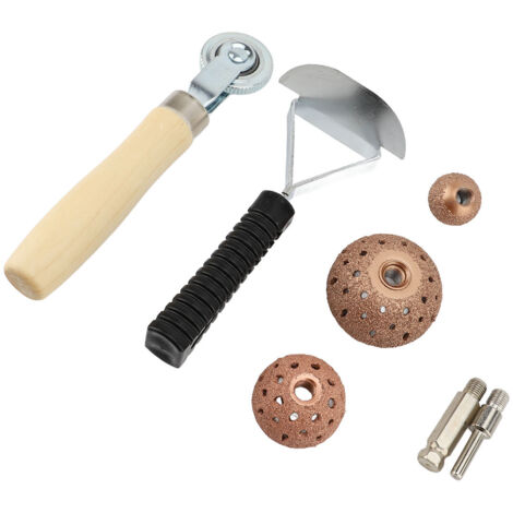 Kit d'outils de réparation de patchs de pneus, 25mm, 42mm, 55mm, roue de polissage, rouleau, coupe-raclage pour le meulage et le polissage.