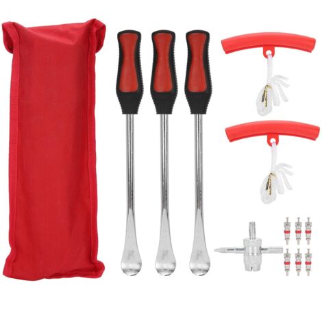 Kit d'outils de réparation de pneus pour véhicules électriques et vélos, comprenant un pied-de-biche multifonctionnel portable, un levier et un ensemble de leviers, 20 pièces.