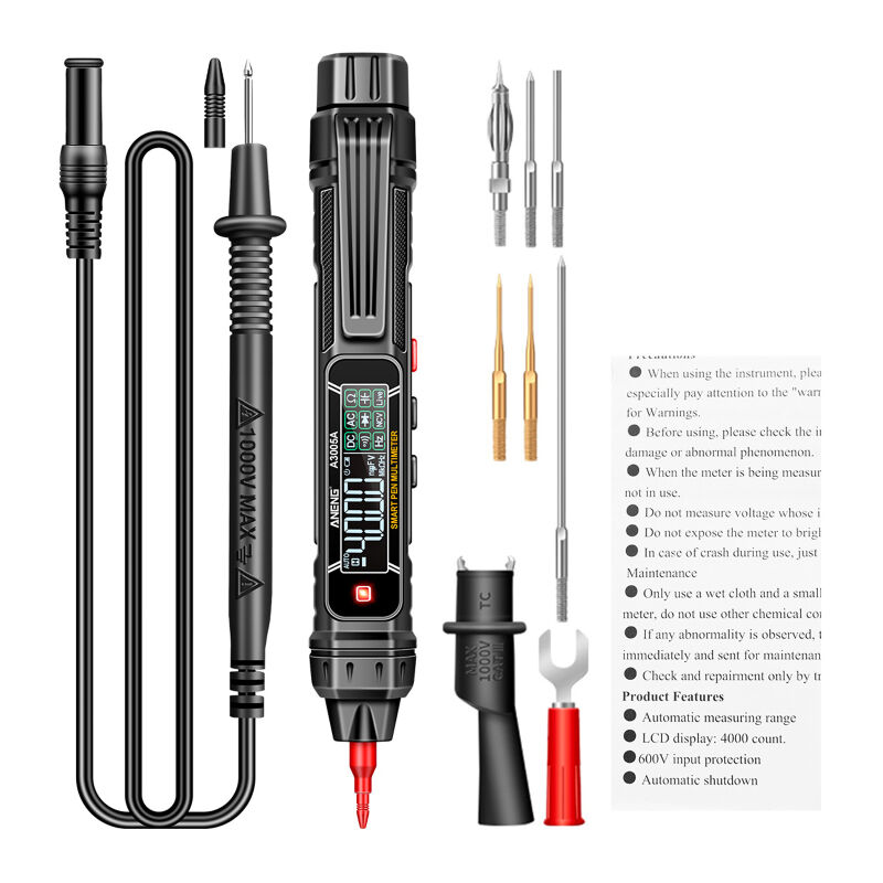 A3005A/B Multimètre numérique intelligent professionnel, stylo de test de séquence de phases, voltmètre sans contact, outil électrique