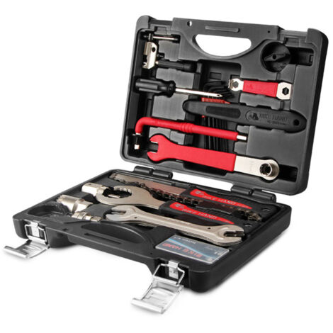 Kit d'outils de réparation de vélo professionnel 18 en 1 avec étui de rangement, outils de réparation de vélo multifonctionnels