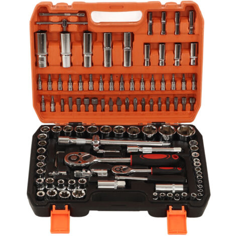 Kit d'outils de réparation mécanique Zoternen, 108 pièces, douilles à chocs, clés à cliquet et embouts de tournevis