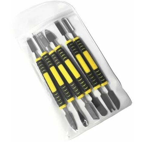 Kit D'Outils De Réparation Pour Téléphone Portable, Levier D'Ouverture, Pied De Biche À Double Embout, Instruments À Main En Métal, Spudger À Usage Domestique, Ensemble De 6 Pièces