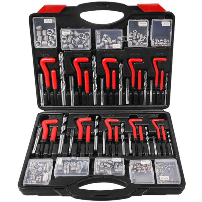 Lifcausal - Kit d'outils de réparation rapide de filetage d'écrou endommagé Kit d'outils de réparation de tarauds de voiture Outil de réparation de