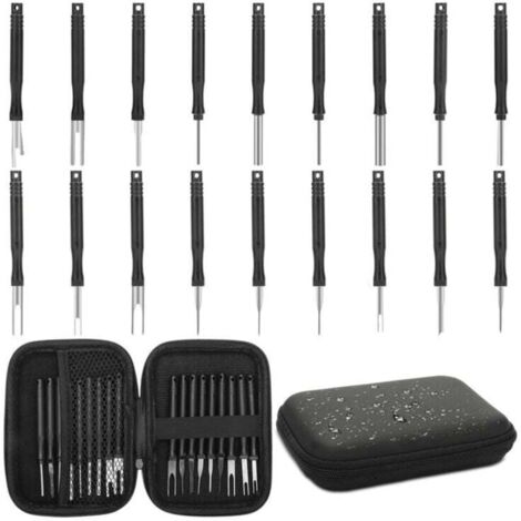 Kit D'Outils de Retrait Borne,Ensemble D'Extraction Broches 18 PièCes, Outil DéPinçAge, LibéRation Automatique Connecteur éLectrique