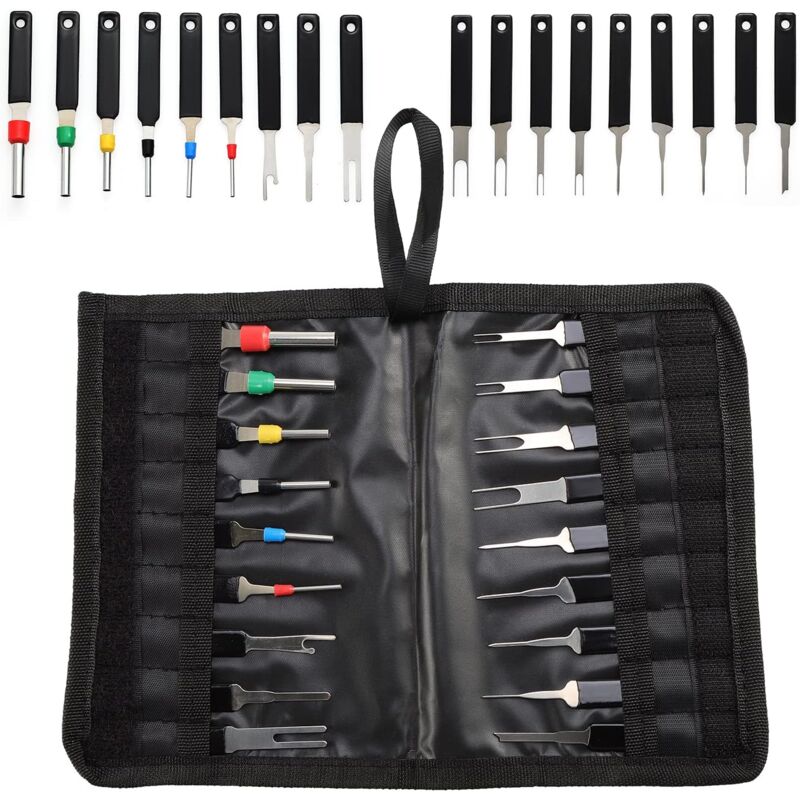 Choyclit - Kit d'outils de retrait de borne de voiture 18 pièces, extracteur de connecteur de fil