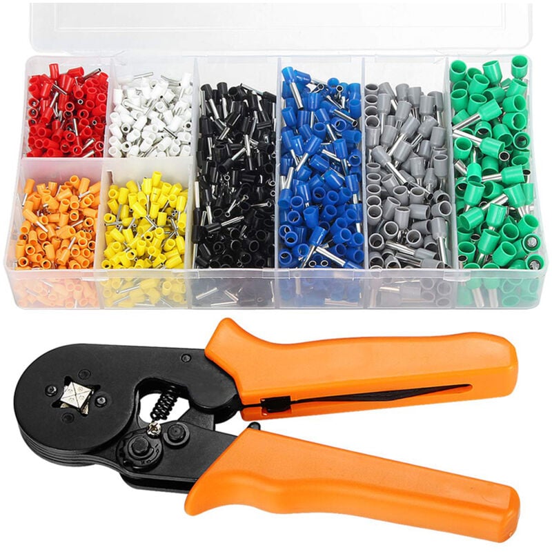 Kit d'outils de sertissage de virole Pince à sertir les viroles 800 pièces Embouts de fil Terminaux