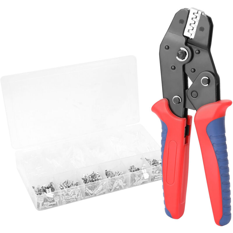 Kit d'outils de sertissage de virole SN-48BS, pince à sertir pour bornes d'isolation avec 590 cosses de prise