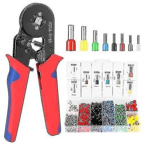 Kit d'outils de sertissage de viroles Hsc8 6-4 0,25-10m Awg23-7 Haute dureté--