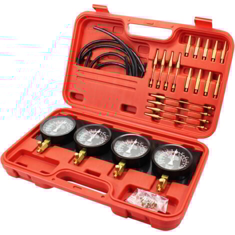 Kit d'outils de synchronisation de carburateur à vide de carburant Mophorn, ensemble de jauge de synchronisation de carburateur avec tuyau en caoutchouc