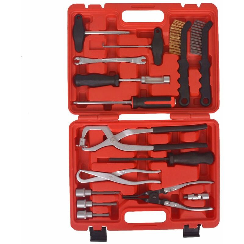 Helloshop26 - Kit d'outils d'entretien et d'assemblage de frein 15 pièces acier au carbone