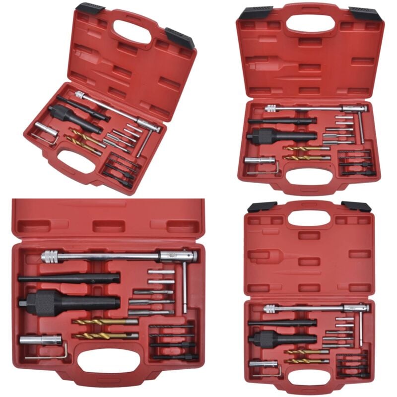 Vidaxl - Kit d'outils d'extraction bougie de préchauffage 16 pcs - Outil Extraction Bougie Prechauffage - Kit Extraction Bougie - Outil Mécanique
