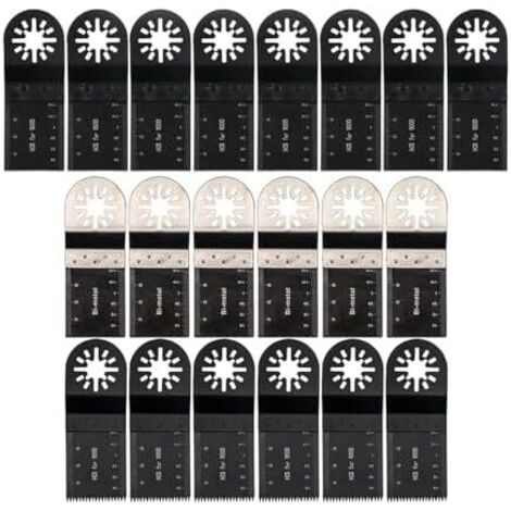 Kit d'outils oscillants universels : lames de scie multifonctions professionnelles pour bois, métal et matériaux durs, compatible avec Dewalt, Rockwell, Milwaukee, Makita -