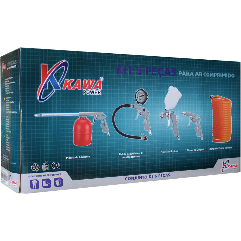 Kawapower - Kit d'outils pneumatiques et pistolets à peinture avec 5 pièces