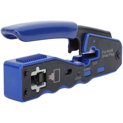 Kit d'outils pour câbles réseau RJ45 : pince à sertir, pince coupante, pince à dénuder et outil de sertissage pour prises Ethernet