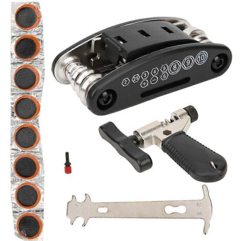 Kit d'outils pour chaîne de vélo, kit de réparation de chaîne combiné pour vélos de route et VTT