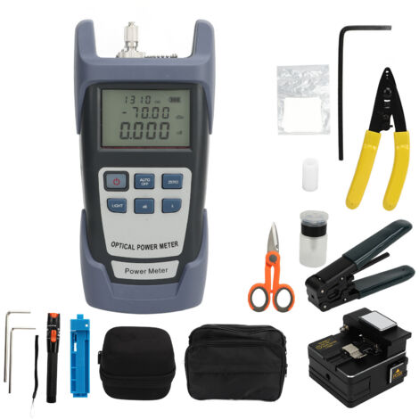 Kit d'outils pour Fiber optique, compteur de puissance, localisateur visuel de défauts, couperet, dénudeur de câble, outil de terminaison FTTH