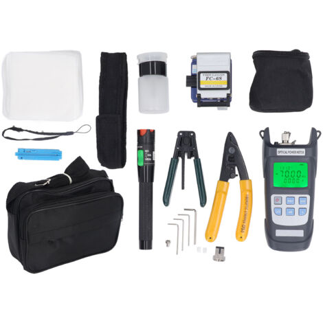 Kit d'outils pour Fiber optique, compteur de puissance, stylo à lumière rouge, ensemble de dénudage pour la réparation et l'entretien des télécommunications FTTH