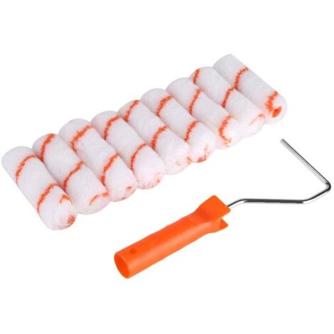 Kit d'outils remplaables pour rouleau de peinture murale de décoration professionnelle de 10 pièces de 4 pouces