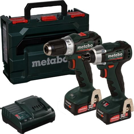 Kit d'outils sans fil Metabo Combo Set 2.7.3 12 V BL PowerMaxx BS 12 BL + PowerMaxx SSD 12 BL dans metaBOX 145