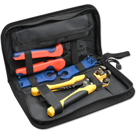 Kit d'outils solaires compatibles avec le connecteur MC4 Qoltec  Pince à sertir et pince à dénuder automatique