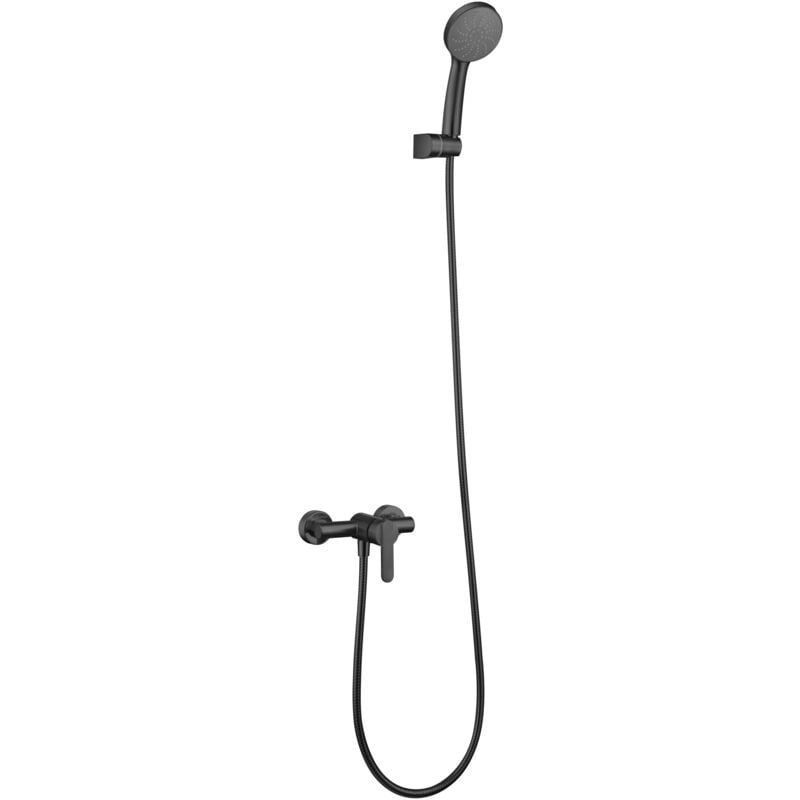 IMEX BDR001-5NG ROMA Kit Ducha Monomando Negro Mate - ref: BDR001-5NG