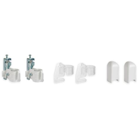 Kit due mensole a parete con sicurezza anti-sgancio QKS e distanziatore trasparente N6. 60201002N 60201002N