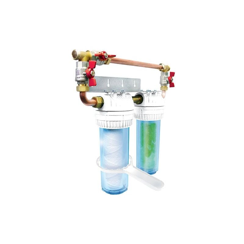 Merkur - kit duplex filtre a eau standard avec bypass