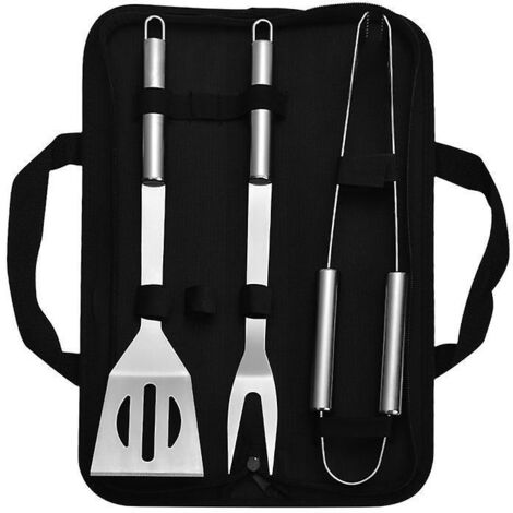kit D'ustensiles Pour Barbecue En Acier Inox - Avec Coffret De Transport - Rsistant Aux Hautes Tempratures