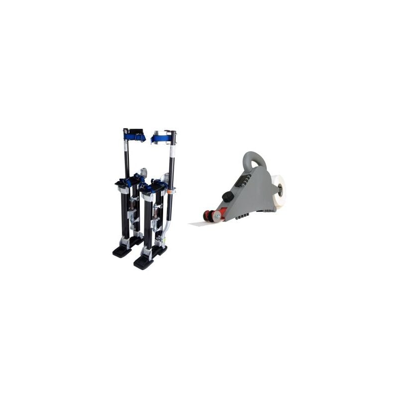 Kr Tools - Kit échasses 60 à 101 cm Magnésium + banjo de plaquiste en plastique homax