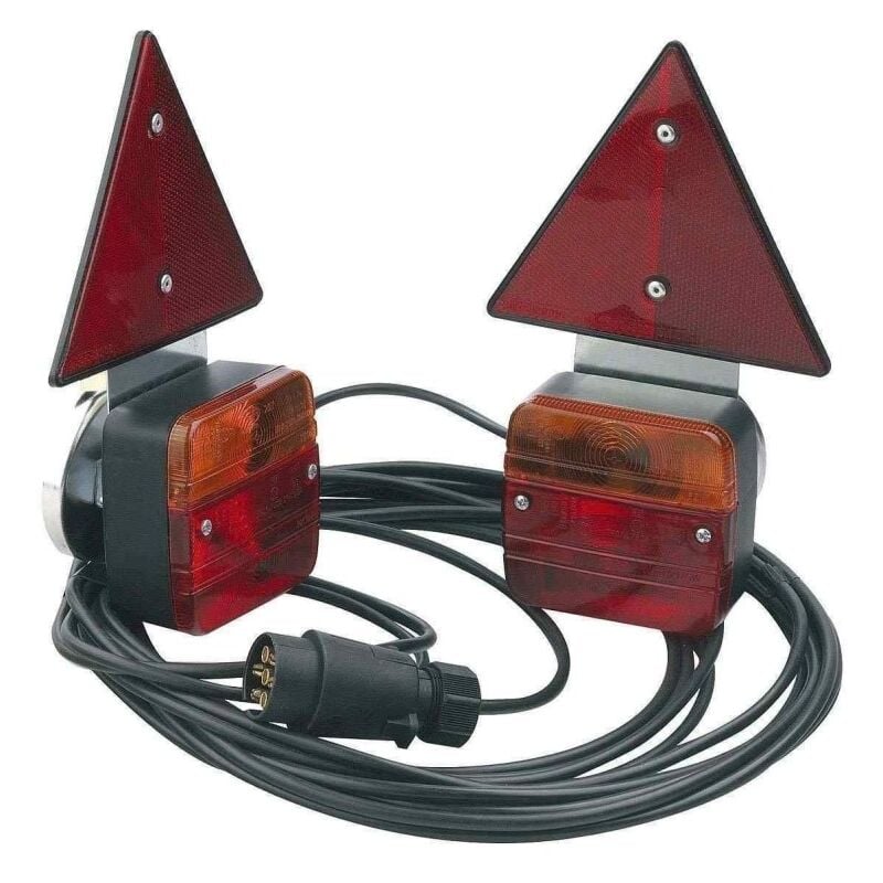 Imline - Kit éclairage remorque magnétique triangle 7,5m / Entre feux 4m