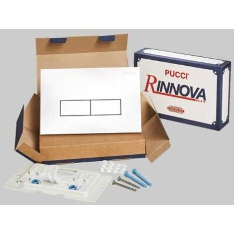 KIT ECO DOPPIO TASTO TELAIO + PLACCA CM.28 - Sp.1,0 Cromata