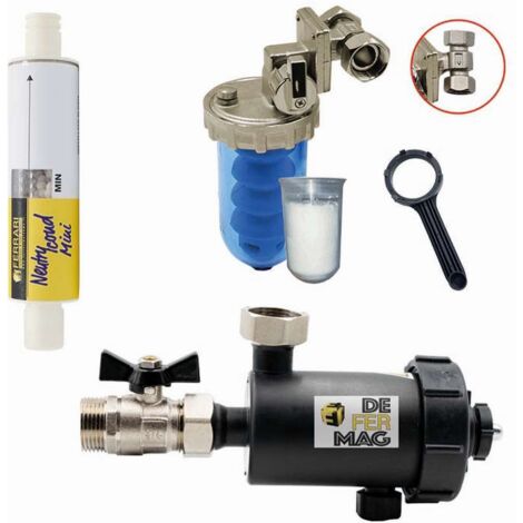 Kit économiseur de chaudière Doseur polyphosphate Séparateur de boues magnétique Neutralisateur de condensat de chaudière