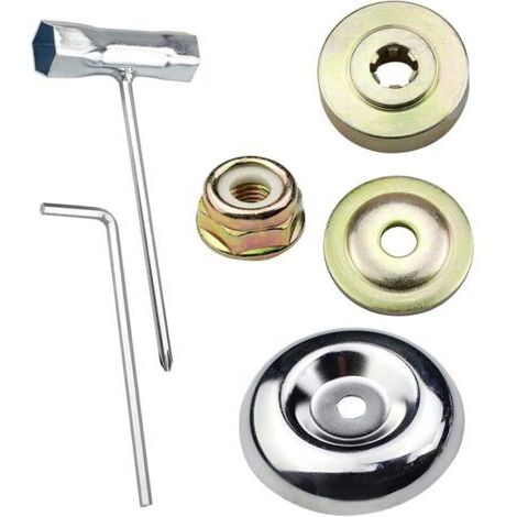 Kit Ecrou Tete Debroussailleuse Universelle Rechange Kit Fixation écrou Lame Boîte pour Jardin Tondeuse à Gazon Brosse Cutter, 6 Pièces