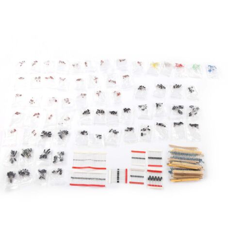 Kit Électronique 6 Valeurs Super Composants : Condensateurs Céramique, Diode, LED