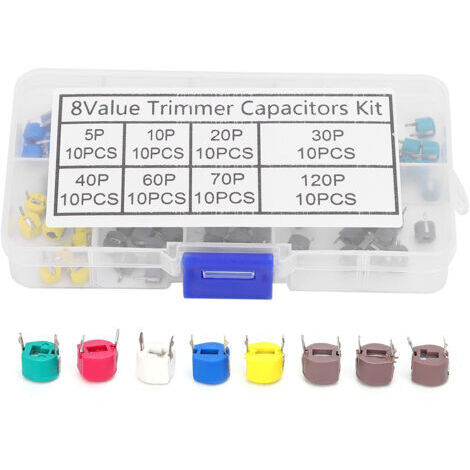 Kit électronique de condensateur tondeuse de 6mm, 80 pièces, 5/10/20/30/40/60/70/120P