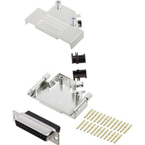 Kit embase SUB-D femelle femelle, droit 25 pôles encitech D45ZK25-DBCS-K 6355-0051-13 45 ° à sertir 1 pc(s) X952941