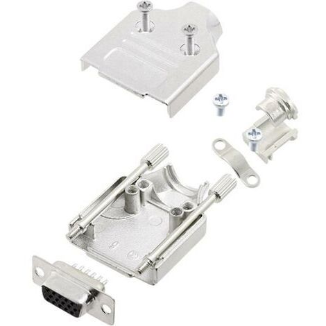 Kit embase SUB-D femelle Nombre de pôles: 15 encitech MHDM-09-HDS15-K 6355-0059-11 180 ° fût à souder 1 set S763911