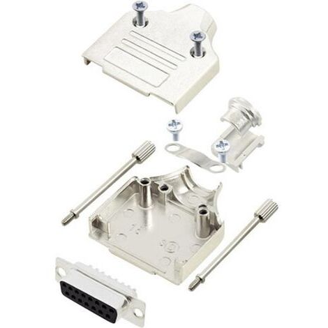 Kit embase SUB-D femelle Nombre de pôles: 15 encitech MHDM-15-DBS-K 6355-0005-12 180 ° fût à souder 1 set S764361