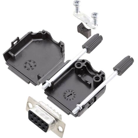 Kit embase SUB-D femelle Nombre de pôles: 9 encitech DPPK09-BK-DMS-K 6355-0054-11 180 ° fût à souder 1 set