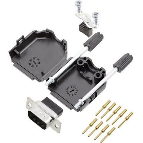 Kit embase SUB-D mâle mâle 9 pôles encitech DPPK09-BK-DBCP-K 6355-0078-01 180 ° à sertir 1 pc(s) X951581