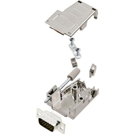 Kit embase SUB-D mâle mâle, droit 15 pôles encitech DSSK09-M-HDP15-K 6355-0085-01 45 °, 180 ° fût à souder 1 pc(s) X951031