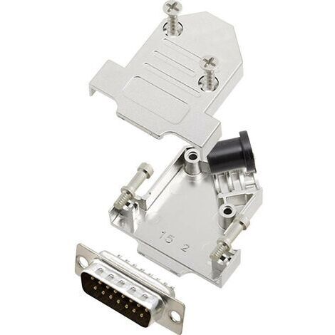 Kit embase SUB-D mâle Nombre de pôles: 15 encitech D45NT15-M-DBP-K 6355-0072-02 45 ° fût à souder 1 set S768941