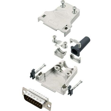 Kit embase SUB-D mâle Nombre de pôles: 15 encitech DTZF15-DMP-K 6355-0045-02 180 ° fût à souder 1 set
