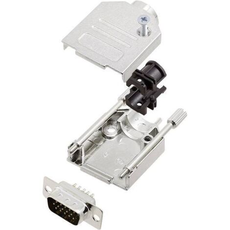 Kit embase SUB-D mâle Nombre de pôles: 15 encitech DTZK09-HDP15-K 6355-0012-01 180 ° fût à souder 1 set