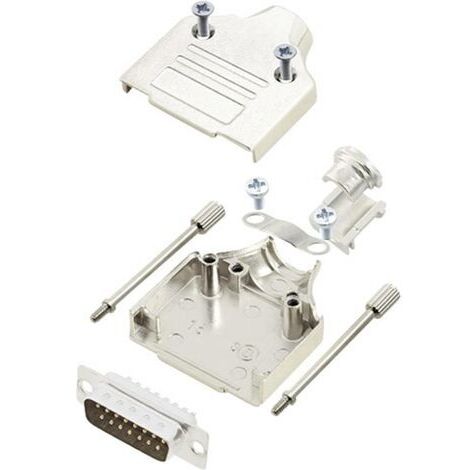 Kit embase SUB-D mâle Nombre de pôles: 15 encitech MHDM-15-DBP-K 6355-0005-02 180 ° fût à souder 1 set S768551