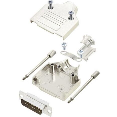 Kit embase SUB-D mâle Nombre de pôles: 15 encitech MHDM-15-DMP-K 6355-0006-02 180 ° fût à souder 1 s