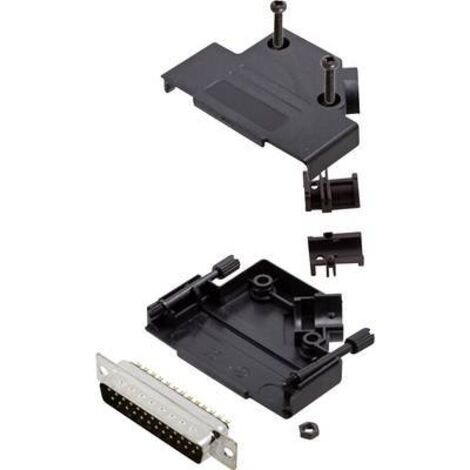 Kit embase SUB-D mâle Nombre de pôles: 25 encitech D45PK-P-25-DBP-K 6355-0034-03 45 ° fût à souder 1 set S763051