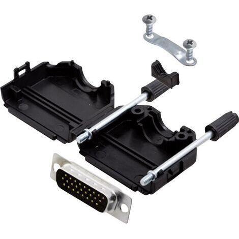 Kit embase SUB-D mâle Nombre de pôles: 26 encitech DPPK15-BK-HDP26-K 6355-0011-02 180 ° fût à souder 1 set S768481