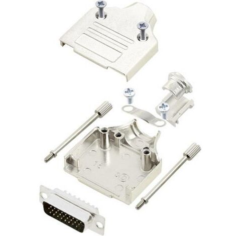 Kit embase SUB-D mâle Nombre de pôles: 26 encitech MHDM-15-HDP26-K 6355-0059-02 180 ° fût à souder 1 set